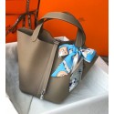 Hermes So Kelly 22cm Bag In Grey Leather HT01202