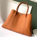 Hermes Tan Fjord Garden Party 30cm With Printed Lining HT01229
