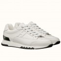 Hermes Trail Sneaker In White Calfskin Leather HT00734