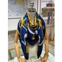 Hermes Turquoise Sangles en Zigzag Silk Scarf HT00331