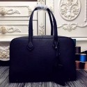 Hermes Victoria II 35cm Bag In Black Leather HT01221