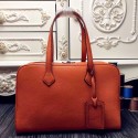 Hermes Victoria II 35cm Bag In Orange Leather HT01094