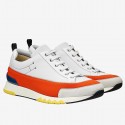 Hermes White/Orange Rapid Sneakers HT00608