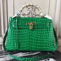 High Imitation Hermes Kelly 32cm Bag In Bamboo Crocodile Leather HT00755