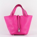 High Quality Fake Hermes Picotin Lock Bag In Rose Red Leather HT00896