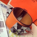 High Quality Hermes Orange Epsom Collier de Chien Bracelet Size S HT00473