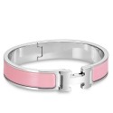 High Quality Hermes Pink Enamel Clic H PM Bracelet HT00180