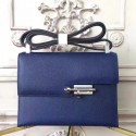 High Quality Replica Hermes Sapphire Epsom Verrou Shoulder Handmade Bag HT00087
