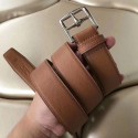 Hot Fake Hermes Etriviere 40 Belt In Brown Epsom Leather HT01016