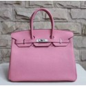 Hot Hermes Birkin Ghillies 30cm In Pink Swift Leather HT00125