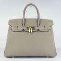 Hot Replica Hermes Birkin 30cm 35cm Bag In Grey Togo Leather HT01136