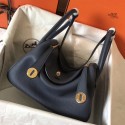 Hot Replica Hermes Dark Blue Lindy 30cm Clemence Handmade Bag HT00340