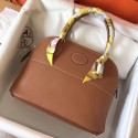 Imitation Best Quality Hermes Gold Clemence Bolide 27cm Handmade Bag HT01315