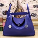 Imitation Hermes Blue Electric Clemence Lindy 30cm Bag HT00489