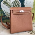 Imitation Hermes Brown Clemence Kelly Ado PM Backpack HT00239