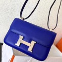 Imitation Hermes Epsom Constance 24cm Blue Electric Handmade Bag HT00312