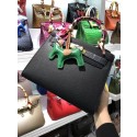 Imitation Hermes Black Picnic Kelly Mini 28cm Wicker Bag HT00763