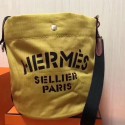 Imitation Hermes Grooming Bucket Bag In Yellow Canvas HT00190