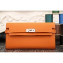 Imitation Hermes Kelly Longue Wallet In Orange Epsom Leather HT00972