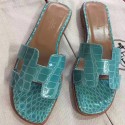 Imitation Hermes Lagon Crocodile Oran Sandals HT00835