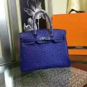 Imitation Hermes Lin Blue JPG Birkin 30-35cm Shoulder Bag HT00091