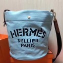 Knockoff Best Hermes Grooming Bucket Bag In Blue Canvas HT00127