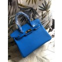 Knockoff Hermes Birkin 30cm In Bule Swift Leather HT00305