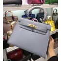 Knockoff Hermes Kelly Ghillies 28cm In Light Blue Swift Leather HT00862