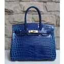 Knockoff High Quality Hermes Blue JPG Birkin 30cm Shoulder Bag HT01023