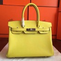 Knockoff Top Hermes Soufre Epsom Birkin 30cm Handmade Bag HT00214