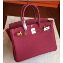 Luxury Hermes Red Box Birkin 25cm Handmade Bag HT01210