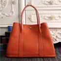 Luxury Hermes Small Garden Party 30cm Tote In Orange Leather HT00016