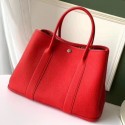 New Hermes Red Fjord Garden Party 30cm With Printed Lining HT01087