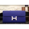 Replica Fashion Hermes Constance Wallet In Electric Blue Epsom Leather HT01000