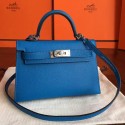 Replica Fashion Hermes Mykonos Epsom Kelly Mini II 20cm Handmade Bag HT00358