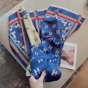 Replica Hermes Blue Fleurs Et Papillons De Tissus Bandana HT00748