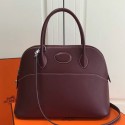 Replica Hermes Bolide 31cm Bag In Burgundy Swift Leather HT00876