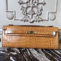 Replica Hermes Camarel Crocodile Kelly Cut Clutch Bag HT00942