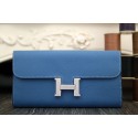 Replica Hermes Constance Wallet In Jean Blue Epsom Leather HT00818