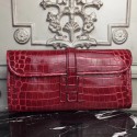 Replica Hermes Jige Elan 29 Clutch In Dark Red Crocodile Leather HT00080