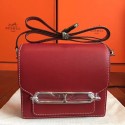 Replica Hermes Mini Sac Roulis Bag In Red Swift Leather HT01036