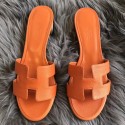 Replica Hermes Orange Epsom Oasis Sandals HT00534