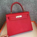 Replica Hermes Red Epsom Kelly Sellier 28cm Handmade Bag HT01216