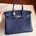 Replica Hermes Sapphire Epsom Birkin 25cm Handmade Bag HT00469