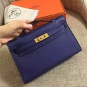 Replica Top Hermes Sapphire Epsom Kelly Pochette Handmade Bag HT00678