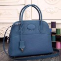 Top Hermes Bolide Tote Bag In Blue Leather HT00576