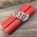 Top Hermes Handmade Egee Clutch In Red Swift Leather HT00452