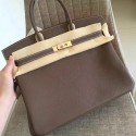 Top Replica Hermes Etoupe Clemence Birkin 30cm Handmade Bag HT00046