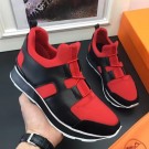 AAA 1:1 Hermes Men Red/Black Player Sneakers HT01307