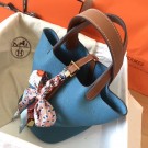 Best Hermes Bicolor Picotin Lock PM 18cm Blue Jean Bag HT00140